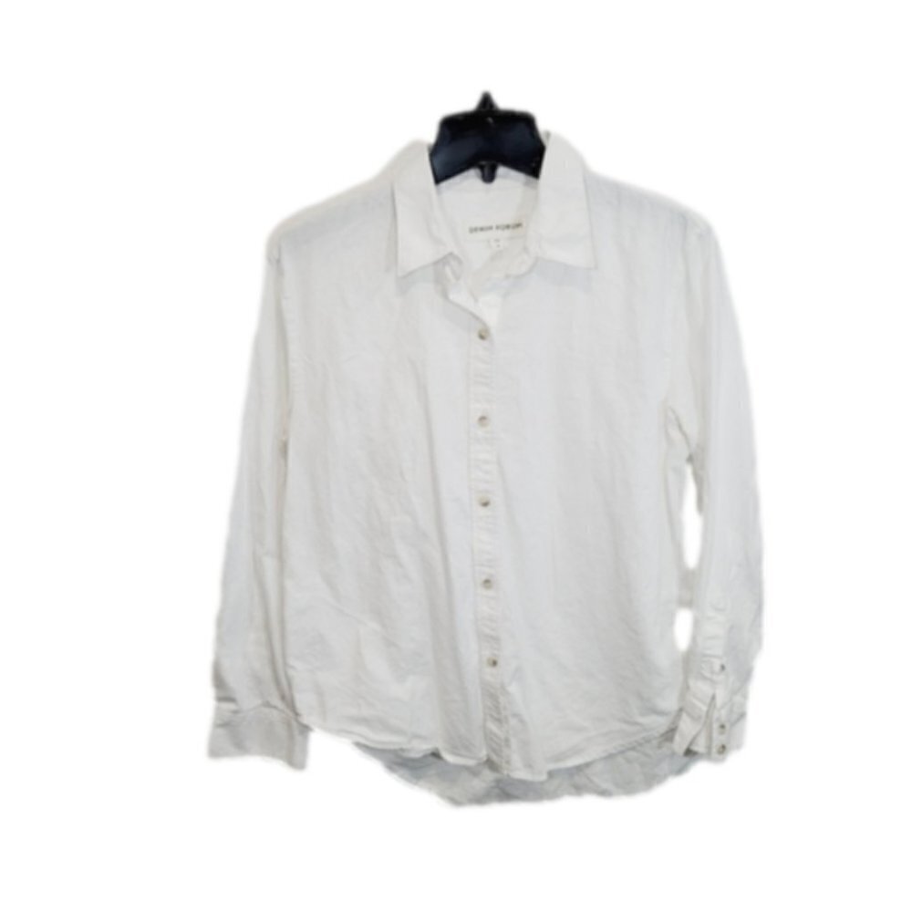 Denim Forum oversized button down top
